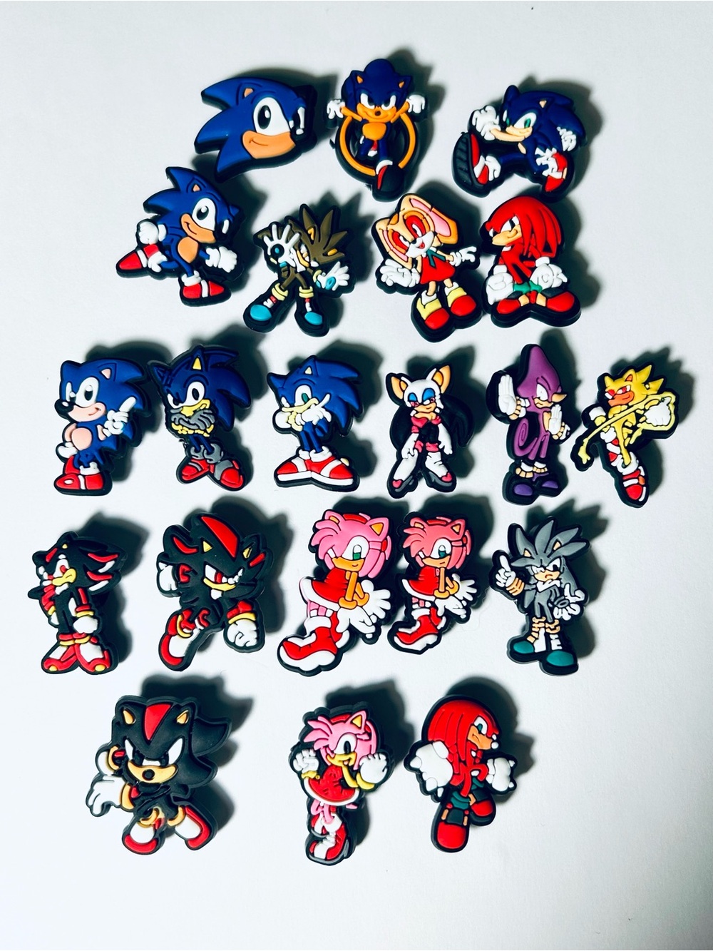 Sonic the Hedgehog Themed Shoe Charms for Crocs Shoes (Set of 21)